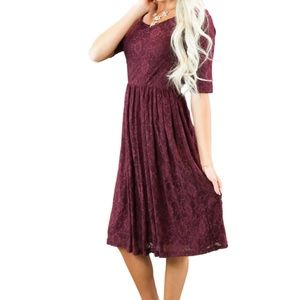 Mikarose Burgundy Emmy Dress